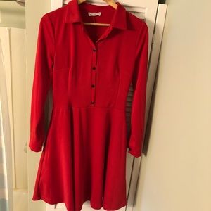 Foggy Red Fit and Flare Dress (NWOT)